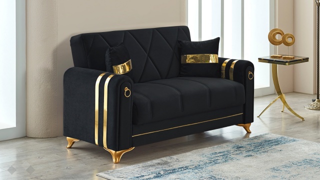 Диван Клара двуместни черен