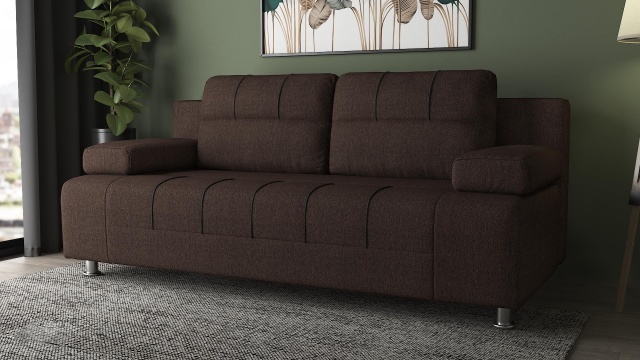 Диван Тори триместни кафяв