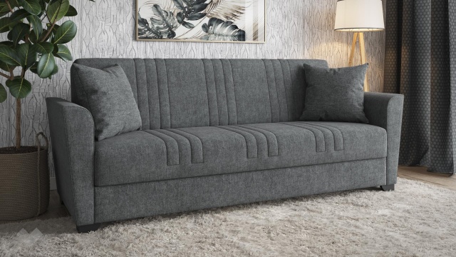 Диван Джина триместни сив - МебелМаг Диван Джина триместни сив