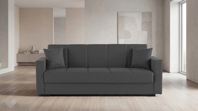 Диван Фиорина триместни графит - МебелМаг Диван Фиорина триместни графит