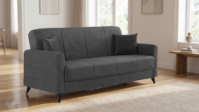 Диван Нуби триместни графит - МебелМаг Диван Нуби триместни графит