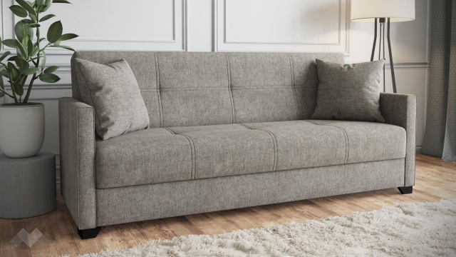 Диван Сандра триместни бежов - МебелМаг Диван Сандра триместни бежов