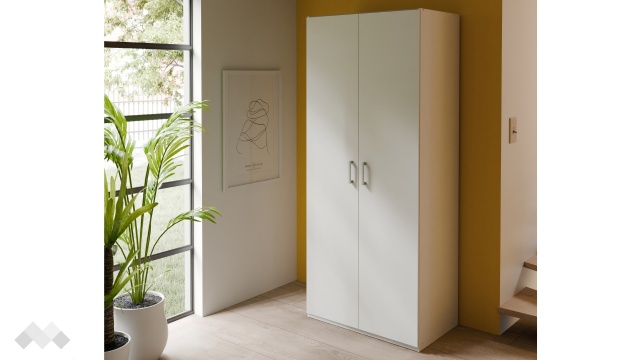 Гардероб Беатрис двукрилни бял - МебелМаг Гардероб Беатрис двукрилни бял