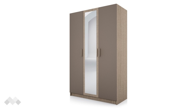 Гардероб Провидънс трикрилни мока с лате