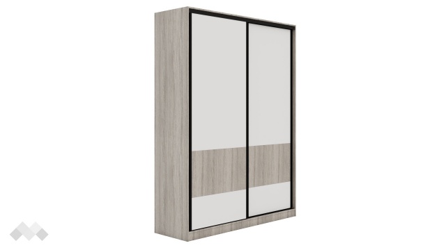 Гардероб Комо с плъзгащи врати дъб ърбан ойстър с бяло