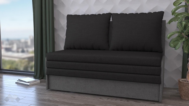 Диван Мерлона двуместни графит със сиво