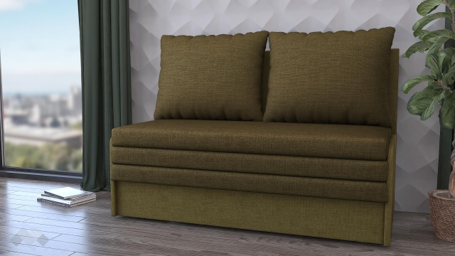 Диван Мерлона двуместни тъмно зелен със зелено