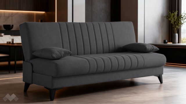 Клик-клак канапе Кенто триместни сив