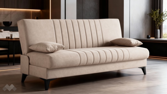 Клик-клак канапе Кенто триместни кафяв