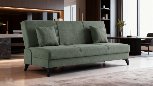 Клик-клак канапе Мерит триместни зелен