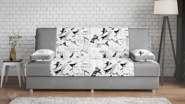 Клик-клак канапе Рафи триместни сив - МебелМаг Клик-клак канапе Рафи триместни сив