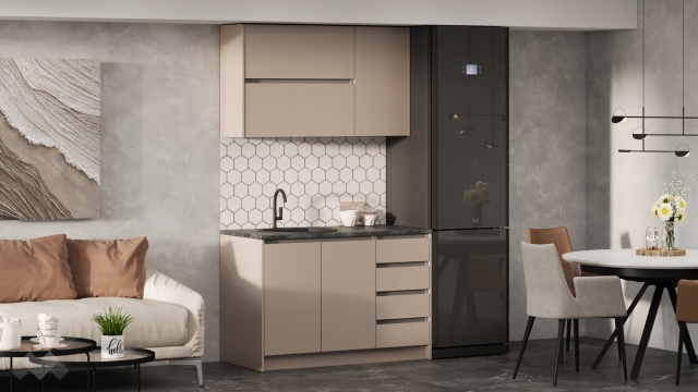 Кухня Норд А1 модулни кашмир със сиво - МебелМаг Кухня Норд А1 модулни кашмир със сиво