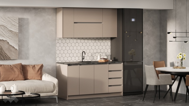 Кухня Норд А2 модулни кашмир със сиво - МебелМаг Кухня Норд А2 модулни кашмир със сиво