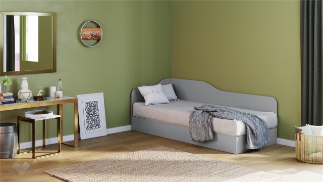 Легло 82/190 Скай с включен матрак Бонел 82/190 нардо сив