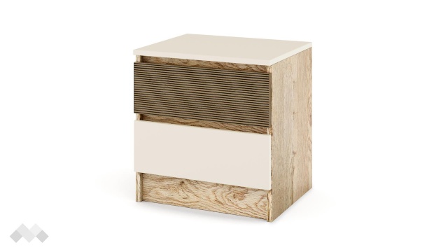 Нощен шкаф Невада бежов мат с дъб