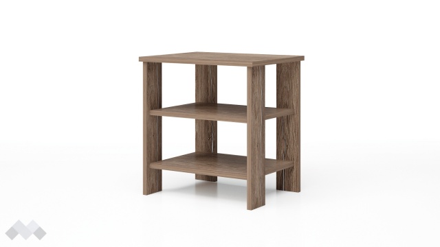 Нощен шкаф Борей браун силвърджак