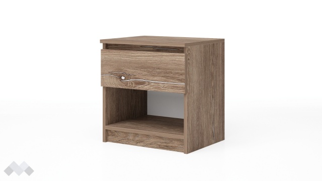 Нощен шкаф Борей браун силвърджак