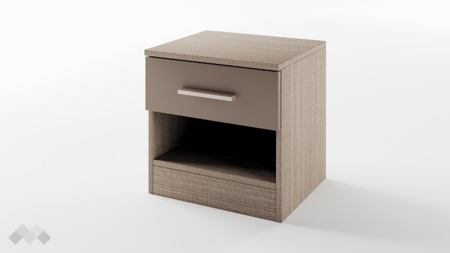 Нощен шкаф Кери мока с лате