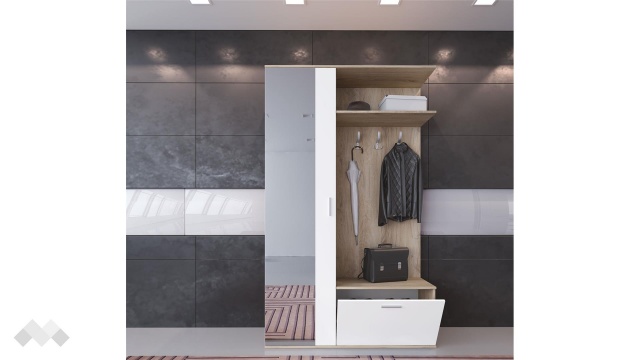 Портманто Джули сонома арвен с бяло гладко