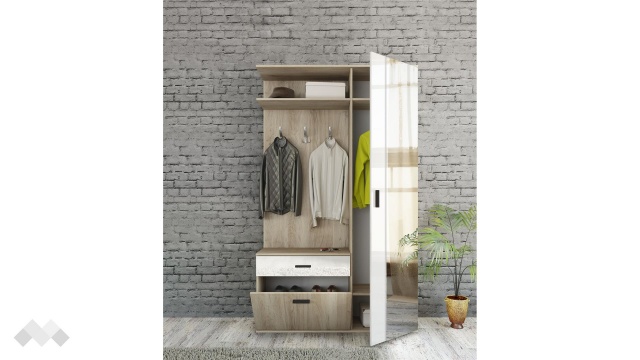 Портманто Коли сонома арвен с бял гланц