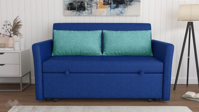 Диван Фелипе двуместни син - МебелМаг Диван Фелипе двуместни син