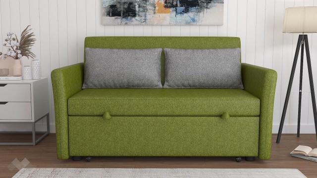 Диван Фелипе двуместни зелен - МебелМаг Диван Фелипе двуместни зелен