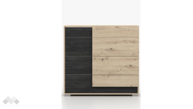 Скрин Бафра дъб артисан с тъмен норвежки бор - МебелМаг Скрин Бафра дъб артисан с тъмен норвежки бор