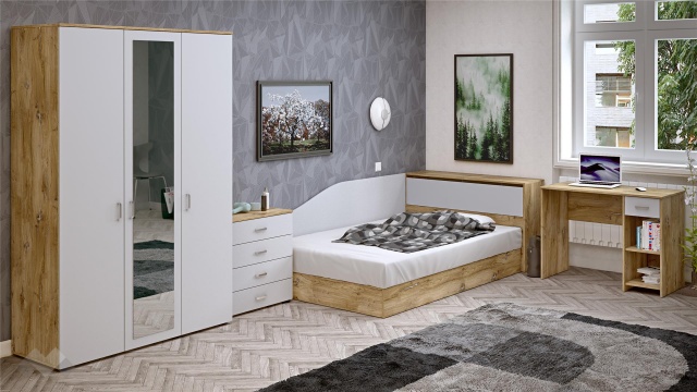 Спален комплект Селтик С3 келтски дъб със светло сиво