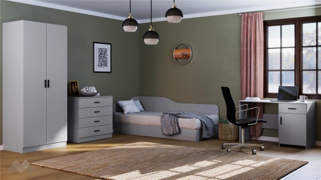 Спален комплект Скай К1 нардо сив