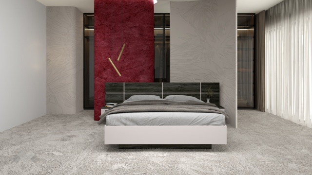 Спалня с нощни шкафчета 160/200 Лондон с включен матрак Бонел 160/200 дъб герано с кашмир - МебелМаг Спалня с нощни шкафчета 160/200 Лондон с включен матрак Бонел 160/200 дъб герано с кашмир