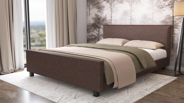 Тапицирана спалня 160/200 Дена с включен матрак Sleep Nuvia 160/200 кафяв