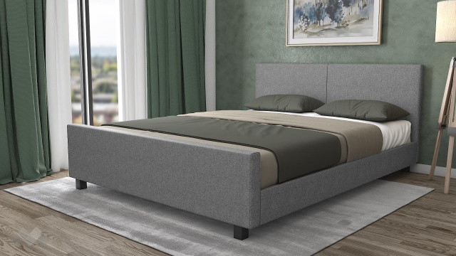 Тапицирана спалня 160/200 Елана с включен матрак Sleep Nuvia 160/200 сив