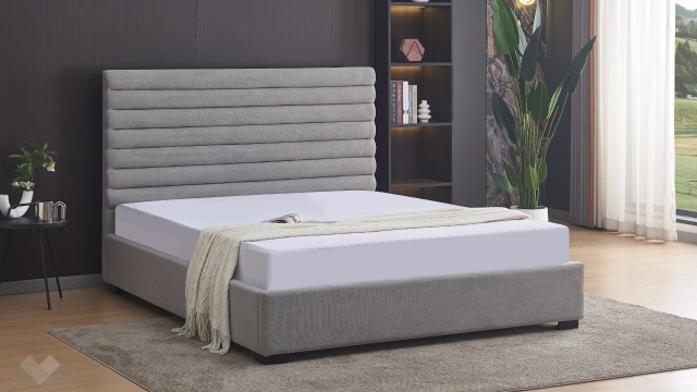 Тапицирана спалня 160/200 Зерина с включен матрак Sleep Nuvia 160/200 сив