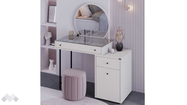 Тоалетка Винити бяло гладко