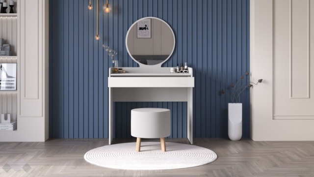 Тоалетка Винити бяло гладко