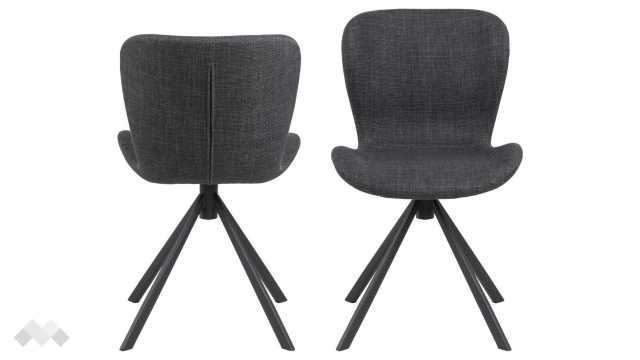 Трапезен стол Батилда тъмно сив