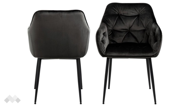 Трапезен стол Брук черен - МебелМаг Трапезен стол Брук черен