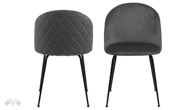 Трапезен стол Луиз тъмно сив