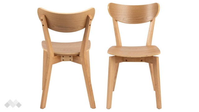 Трапезен стол Роксби дъб натурал - МебелМаг Трапезен стол Роксби дъб натурал