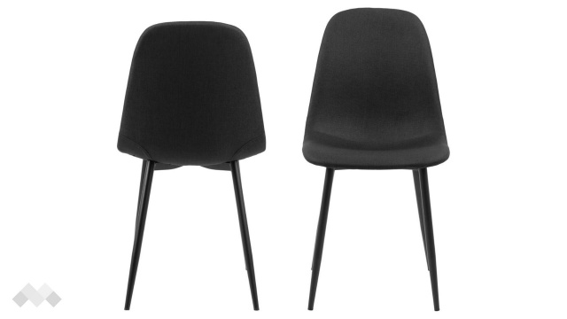 Трапезен стол Силия черен - МебелМаг Трапезен стол Силия черен