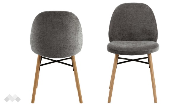 Трапезен стол София тъмно сив - МебелМаг Трапезен стол София тъмно сив