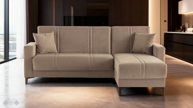 Ъглов диван Браво универсален ъгъл кафяв