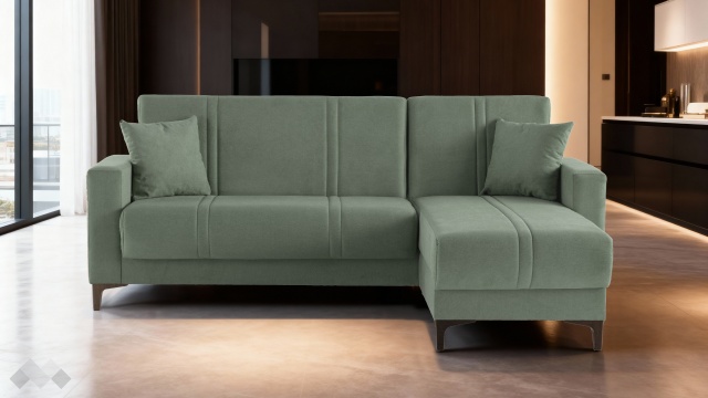 Ъглов диван Браво универсален ъгъл зелен