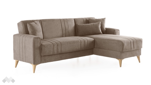 Ъглов диван Омега универсален ъгъл кафяв