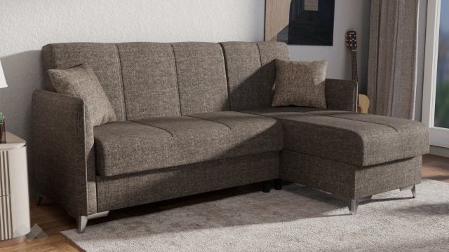 Ъглов диван Сафо универсален ъгъл кафяв