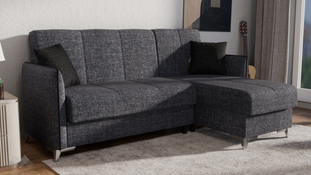 Ъглов диван Сафо универсален ъгъл сив