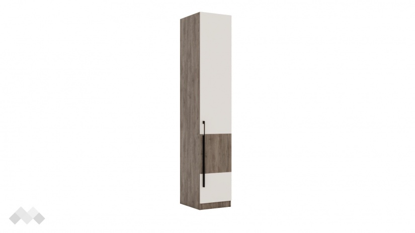 Гардероб Комо еднокрилни орех селект тъмен с кашмир - изглед 1 - МебелМаг Гардероб Комо еднокрилни орех селект тъмен с кашмир - изглед 1