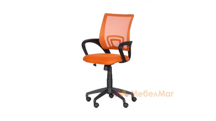 Офис стол Кармен 7050 оранжев - изглед 3