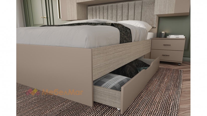 Спален комплект Зак К1 мока с лате - изглед 7