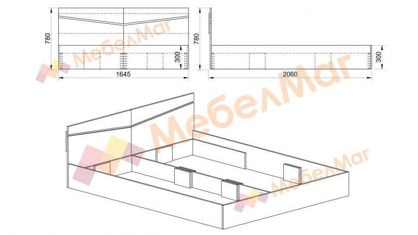 Спалня 160/200 Тенеси с включен матрак Бонел 160/200 сонома арвен с бял гланц - изглед 3